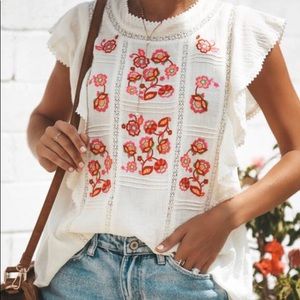 Embroidered Cotton top small